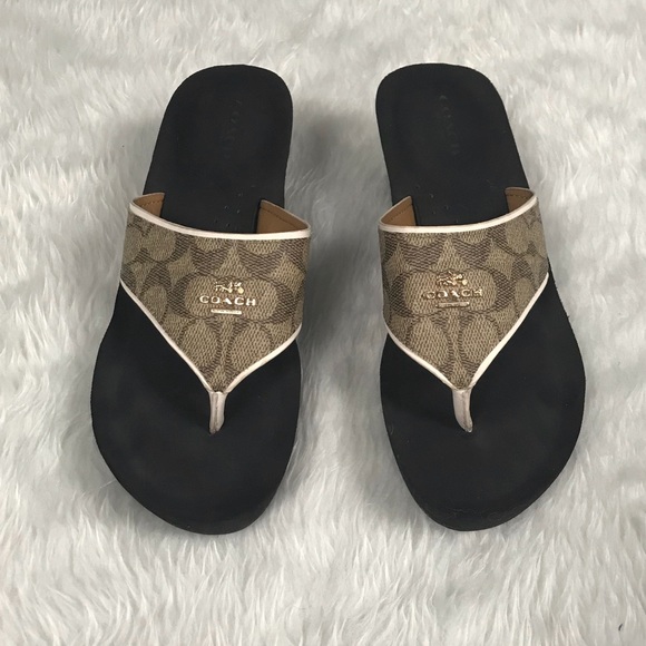 coach janice flip flops